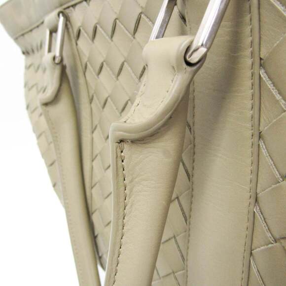 BOTTEGA VENETA Green Leather Intrecciato Tote Bag - Picture 8 of 15